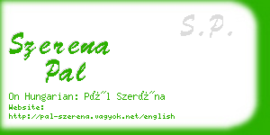 szerena pal business card